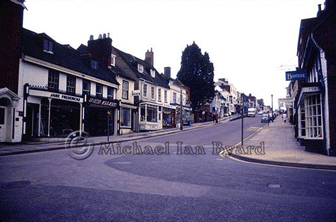 Lymington High Street from the bottom end